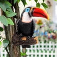 thumbnail image 3 of Novelty Resin Toucan Model Decoration Bird Figurine Patio Hanging Kids Toys 3 Old color 2 DYNWAVEMX Figura de pájaro en miniatura, 3 of 8