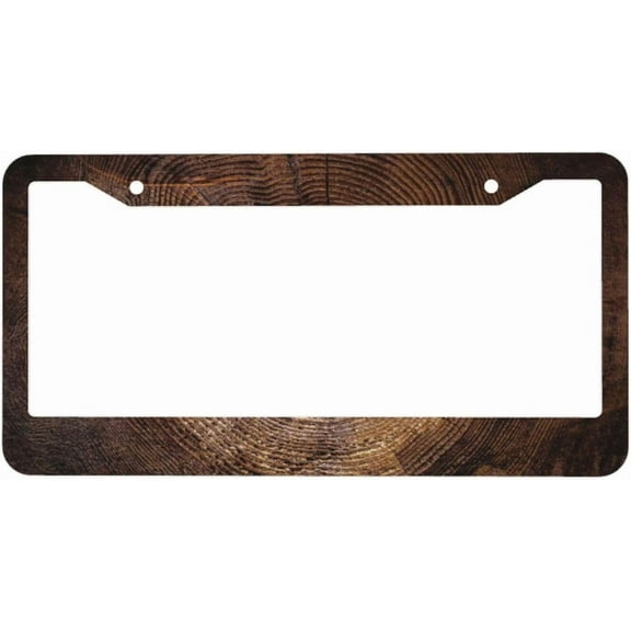 Orange Camouflage 2 Pcs License Plate Frames, Stainless Steel License Plate Cover, Matte License Plate Holder Car Accessories with Screw Caps (4 Holes)