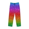 thumbnail image 4 of Balery Men'S Rainbow Glitter Pants,Sleepwear Pants,Pajama Pants,Pj Bottoms Drawstring And Pockets-Small, 4 of 9