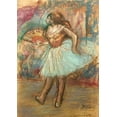 thumbnail image 2 of Degas, Edgar 24x32 Black Ornate Wood Framed with Double Matting Museum Art Print Titled - Dancer With a Fan, 2 of 4