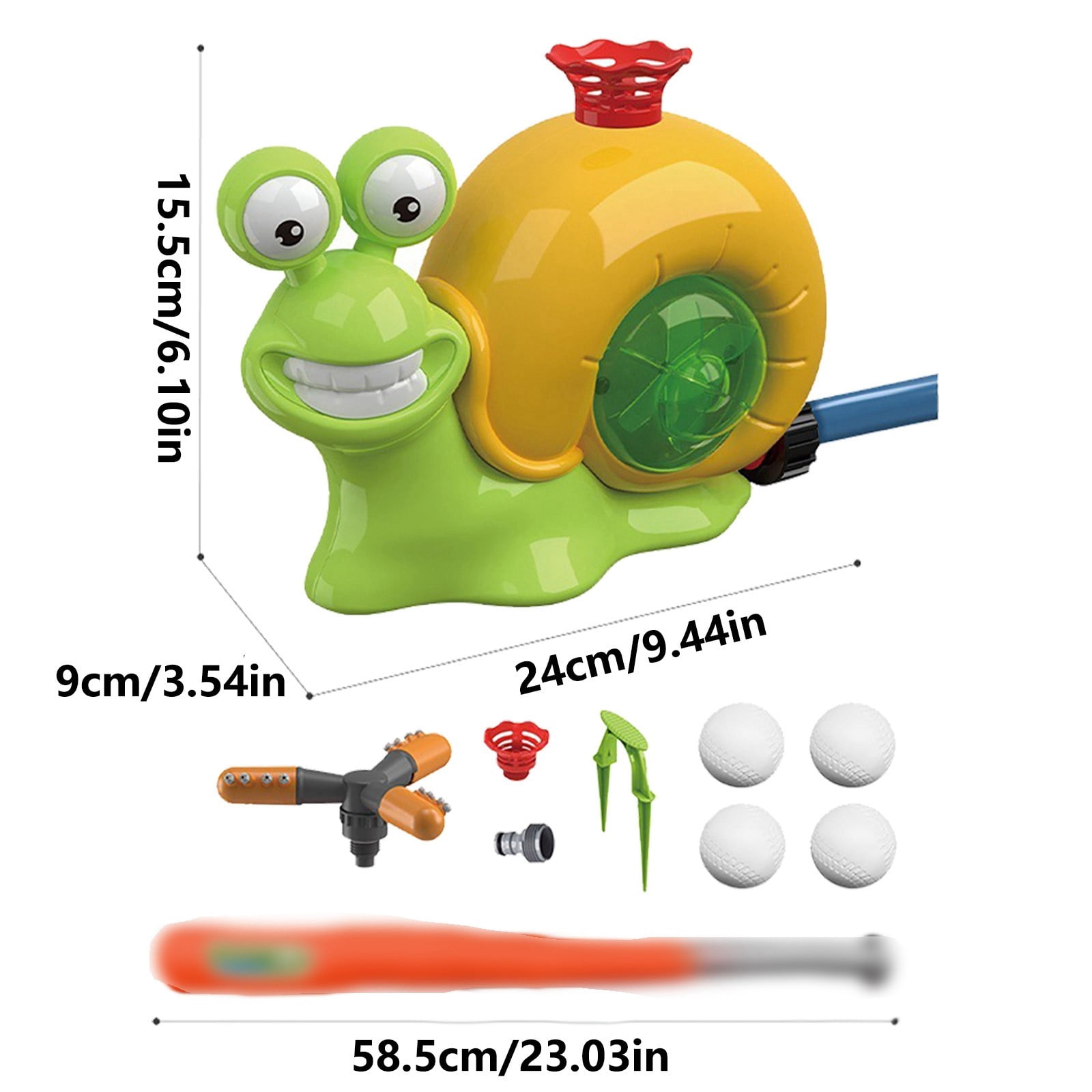 Summer Water Play Toys Baseball Rotating Sprinkler for Kids Outdoor Garden Children's Sports Toy Activity Game