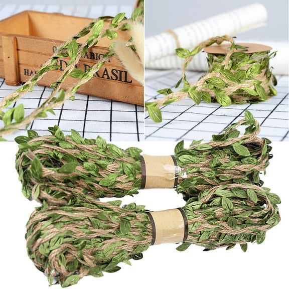 Cheers.US 10m Jute Ribbons Burlap Ribbon Natural Jute Rope Decorative Jute Twisted String for Gift Wrapping Crafts Party Home Decoration-393.70"