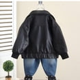 thumbnail image 5 of WOLLED Faux Leather Jacket for Kids Boys Motorcycle PU Outerwear 1-12Y Baby Fashion Coats, 5 of 10