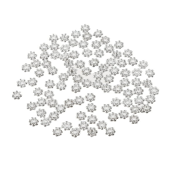 100pcs Festival Gifts Decorations Jewelry Beads 4mm Daisy Flowers Spacer Beads Jewelry Findings Crafts gift by diy