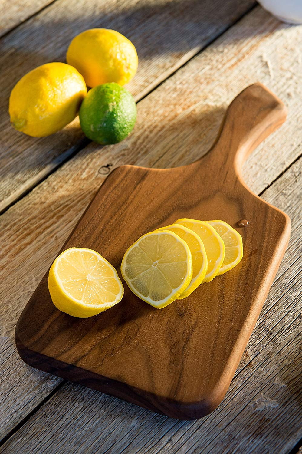 Brazos Home Dark Walnut Wood Cutting Board for Kitchen, Seasoned, Chopping Board, Wood Cheese Board, Charcuterie Platter, Ideal for Serving or Chopping Fruit, Vegetables, Cheese or Meat, 11x6, Small
