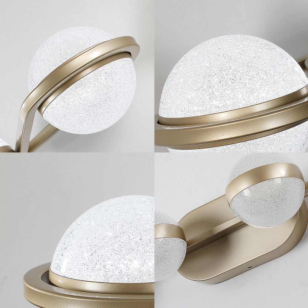 ACE-LIGHTS,6-Light Modern Minimalist Golden Bathroom Vanity Light With Acrylic Shades,Bathroom Mirror Lamp for Bathroom,Dressing Room,Bedroom,Living Room,Office,Restaurant,Bars(Brushed Gold)