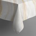 thumbnail image 4 of 42x42in(107x107cm) Square Tablecloth, Waterproof Polyester Table Cover, Wrinkle Resistant & Washable Fabric for Dining, Kitchen, Picnic, Turquoise Marble Pattern, 4 of 5