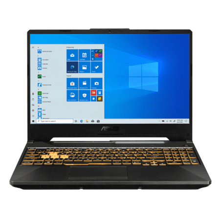 TUF 15.6" FHD Gaming Laptop, Intel Core i7-11800H, 16GB RAM, NVIDIA GeForce RTX 3050 Ti 4GB, 512GB SSD, Windows 10 Home, Eclipse Gray, TUF506HE-DS74