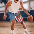 thumbnail image 5 of Yuyamidu Mens Patriotic Swim Trunks 250th Patriotic American Flag Eagle Print Quick Dry Beach Board Shorts for 4th Of July Summer Swimwear Man M, 5 of 8