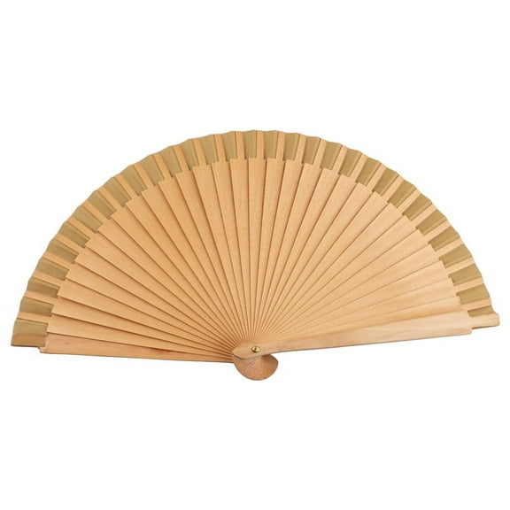 F-Plain Pure Wood Folding Fan Modern Classical Dance Performances Hand Fan Art Craft Home Ornaments,1 x hand fan,Primary Color