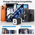 thumbnail image 7 of Dual-Port Wall Charger Block with 2 Pack 10FT USB-A to Type-C Braided Cables, Phone Charger Compatible with iPhone 17/16/15 Pro Max iPad Pro Galaxy S26 Android, Black, 7 of 7
