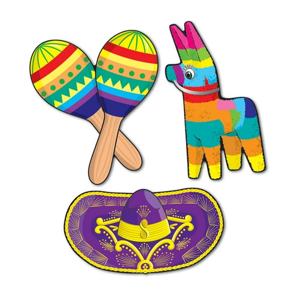 Fiesta Cutouts 17 1 By 2" - 12 Pack (3 Per Package)