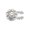 Silver, variant on Yammee Rhinestones Button Cover Flower Button Cover Decorative Button for Men Women
