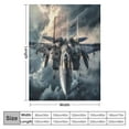 thumbnail image 4 of Orinice  Airplane Fighter Plush Blanket Fleece Throw Blanket 3D Bedroom Decor for Couch Bed Sofa Blanket for Kids Teen Young Boys Girls, Fuzzy Blanket 50"*60"（130 * 150cm） 60x80in, 4 of 6