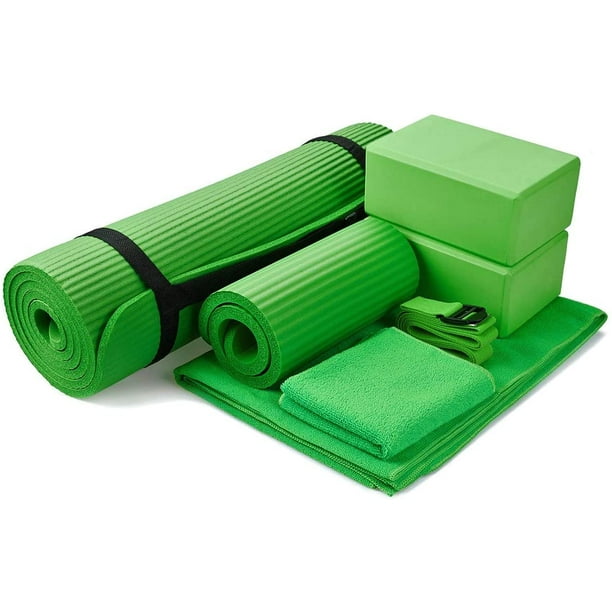 BalanceFrom GoYoga 7-Piece Set - Include Yoga Mat with Carrying Strap, 2  Yoga s, Yoga Mat Towel, Yoga Hand Towel, 
