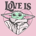 thumbnail image 2 of Girl's Star Wars: The Mandalorian Love is Grogu  Graphic Tee Light Pink X Small, 2 of 4