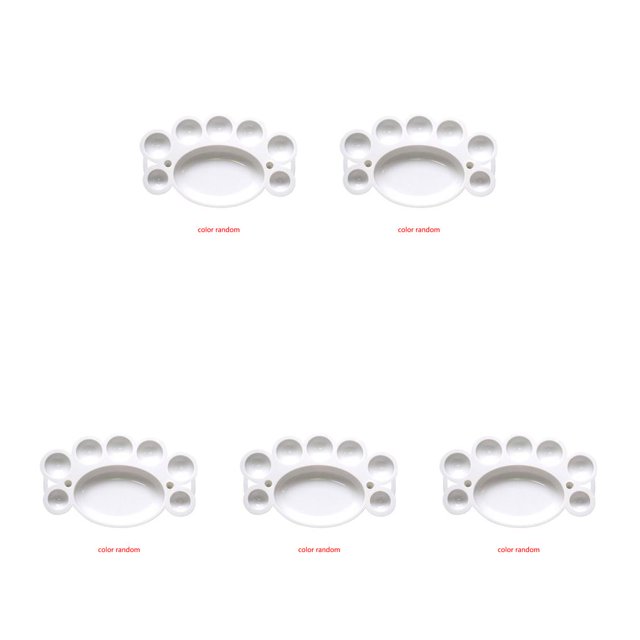 Maytalsory BGVfivePlastic Paint Palette Tray DIY 7 -Well Craft Art Painting Beauty Pallet Accessory Random Color 5Set