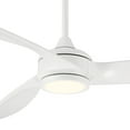 thumbnail image 3 of 60" Casa Vieja Modern 3 Blade Indoor Ceiling Fan with Dimmable LED Light Remote Control Matte White for Living Kitchen House Bedroom Family Dining, 3 of 7