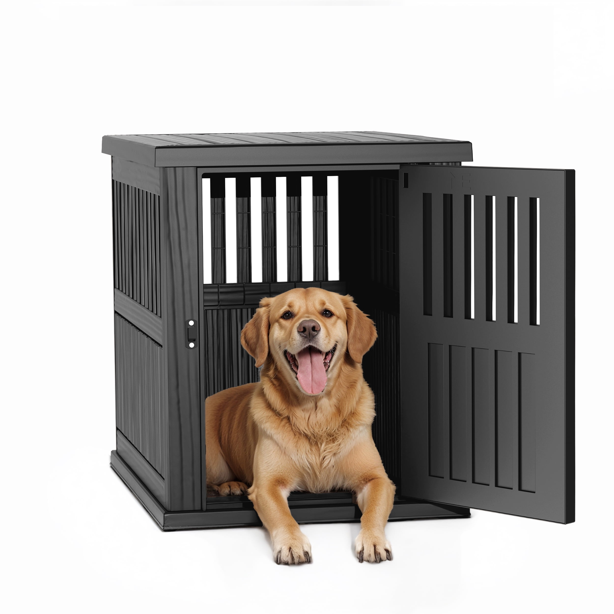 EasyUp Dog Crate Furniture End Table Night Stand Furniture with Lockable Latch for Small to Large Dogs Side End Table, Modern Dogs Kennel Indoor