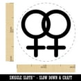 thumbnail image 2 of Doubled Female Sign Lesbian Gender Symbol Self-Inking Rubber Stamp Ink Stamper - Blue Ink - Large 1-1/2 Inch, 2 of 7