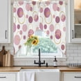 thumbnail image 6 of Pin Polka Dots Swag Curtains for Kitchen/Bedroom/Living Room, Modern Abstract Art Scalloped Curtains 63 Inch Long, Rod Pocket Window Swag Topper Curtains Valances 2 Panels Set 36"x63", 6 of 8