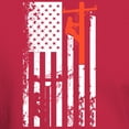 thumbnail image 3 of CafePress - Lineman Flag Shirt T Shirt - Men's Classic Graphic Cotton T-Shirt, 3 of 4