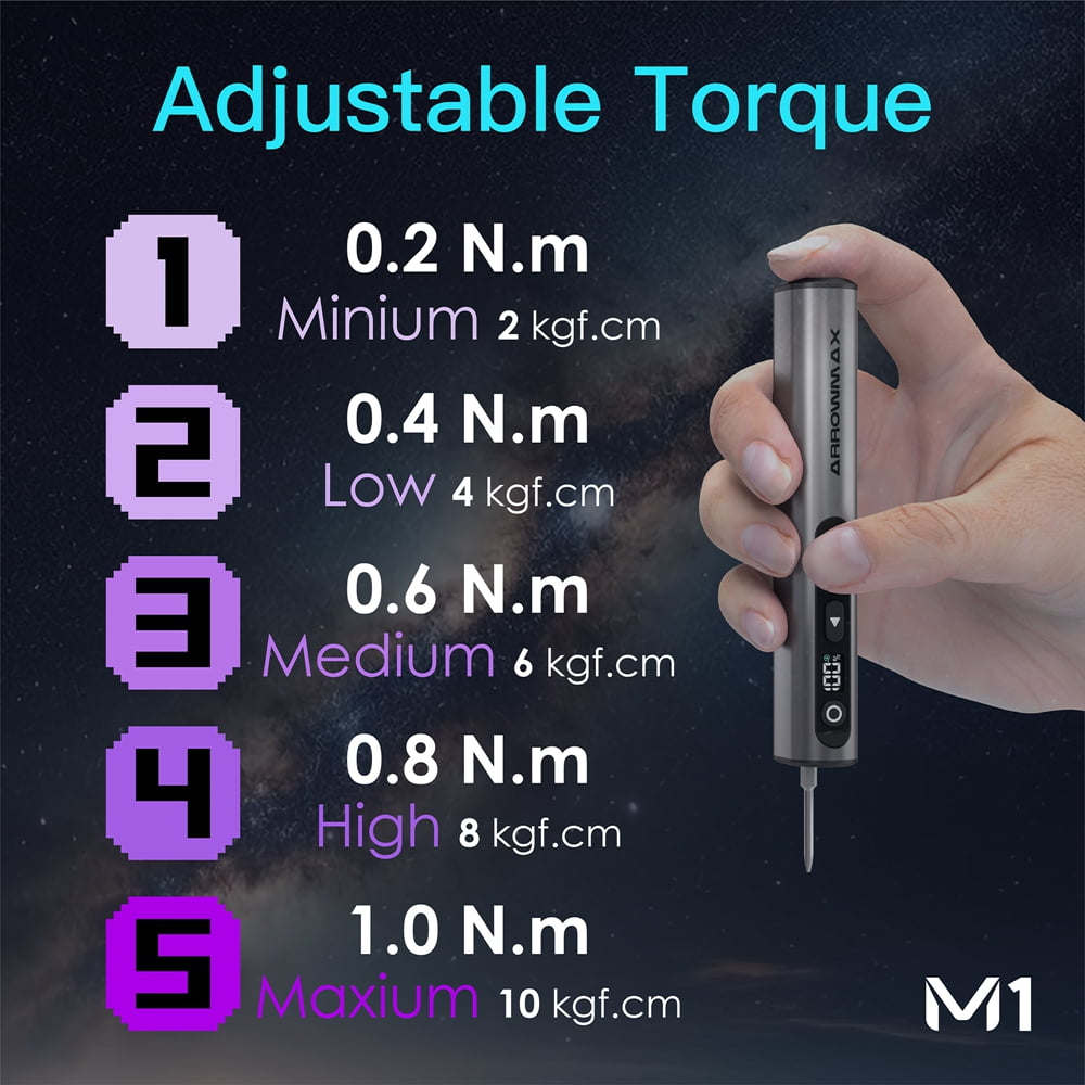 AM ARROWMAX 60 in 1 Mini Electric Screwdriver Precision Electric Screwdriver Set Repair Tool Set for RC Phone Camera Laptop, M1