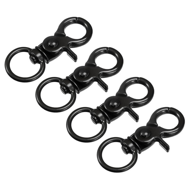 44mm Swivel Clasps Lanyard Snap Hook Claw Clasp for DIY Black, 4Pack 