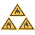 thumbnail image 1 of USHOBE Safety Signs Flammable Sign Yellow PET No Smoking Indication 3Pcs, 1 of 8