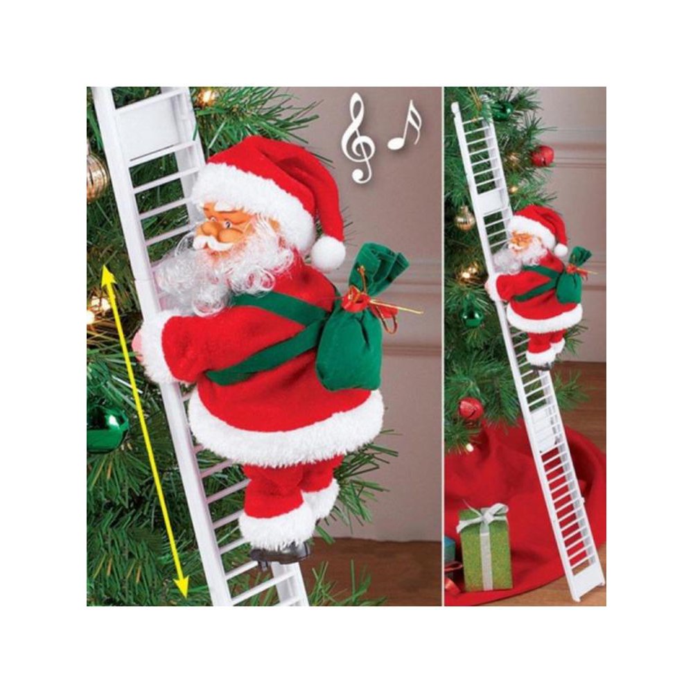 Santa Climbing Ladder Christmas Decoration 