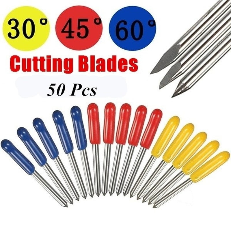 50Pcs 45 60 30 Degree Cutting Tungsten Blade Roland Cutting Plotter Vinyl Cutter 