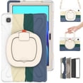 thumbnail image 5 of Funda colorida para Samsung Tab A7 de 10,4 pulgadas T500 con correa para el hombro, soporte de anillo ajustable grande y protección contra golpes., 5 of 5