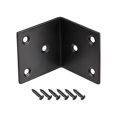 thumbnail image 1 of Unique Bargains Support d'Angle en Forme de L 50x50x50mm Noir 8 Pack, 1 of 5