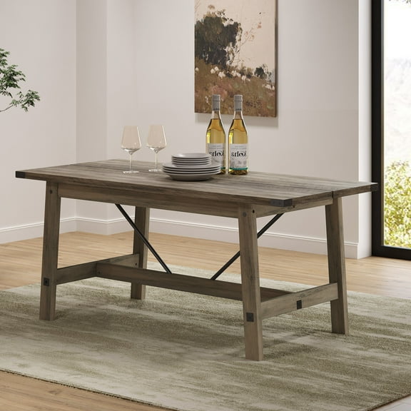 WAMPAT 67.7 Inch Dining Room Table,Wood Kitchen Table for Home Dining Room