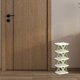 thumbnail image 5 of Organizador de estantes, estante de almacenamiento, ahorra espacio, estante de plástico de 2 niveles, plegable, portátil, para dormitorio, alta capacidad, plástico resistente, construcción, 5 of 8