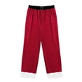 thumbnail image 7 of ZDHoor Men's Santa Claus Velvet Long Pants Trouser Christmas Pajama Pants Sleepwear Red 4XL, 7 of 7