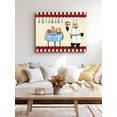 thumbnail image 4 of Chef Wall Art for Living Room,Canvas Picture Wall Decor for Bathroom Bedroom,Red Fruit Cake Hat Kitchen Gourmet Vintage Painting Artwork for Office Kitchen Hallway Dining Room Home Decor 16"x20", 4 of 8