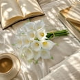thumbnail image 7 of White Calla Lilies, Artificial Lily Flowers, 10Pcs 35cm Fake Flowers for Wedding Bouquet Home Vase Table Centerpiece Decor, 7 of 7