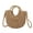 Khaki, variant on Women Straw Beach Tote Handbag Hobo Bag Round Handle Summer Handwoven Bags Small Purse with Strap