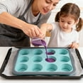 thumbnail image 5 of Moule à Gâteau en Silicone Pliable Réutilisable Antiadhésif pour Cupcakes et Pâtisseries, 5 of 5