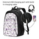 thumbnail image 2 of Fotbe Lavender Flowers Mochila con Estampado y Puerto USB para Hombre y Mujer, Mochila Antirrobo, Mochila de Viaje, Mochila Escolar, Mochila Universitaria, 2 of 7
