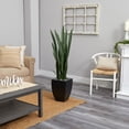 thumbnail image 3 of Nearly Natural 4.5’ Green Sansevieria Artificial Plant in Black Planter, 3 of 4