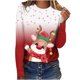 thumbnail image 2 of Pntutb - Camiseta de manga larga con cuello redondo y estampado de ciervos en 3D para mujer Pntutb Pntutb-1848, 2 of 5