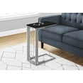 thumbnail image 2 of Monarch Specialties Accent Table, C-shaped, End, Side, Snack, Living Room, Bedroom, Black Laminate, 2 of 6