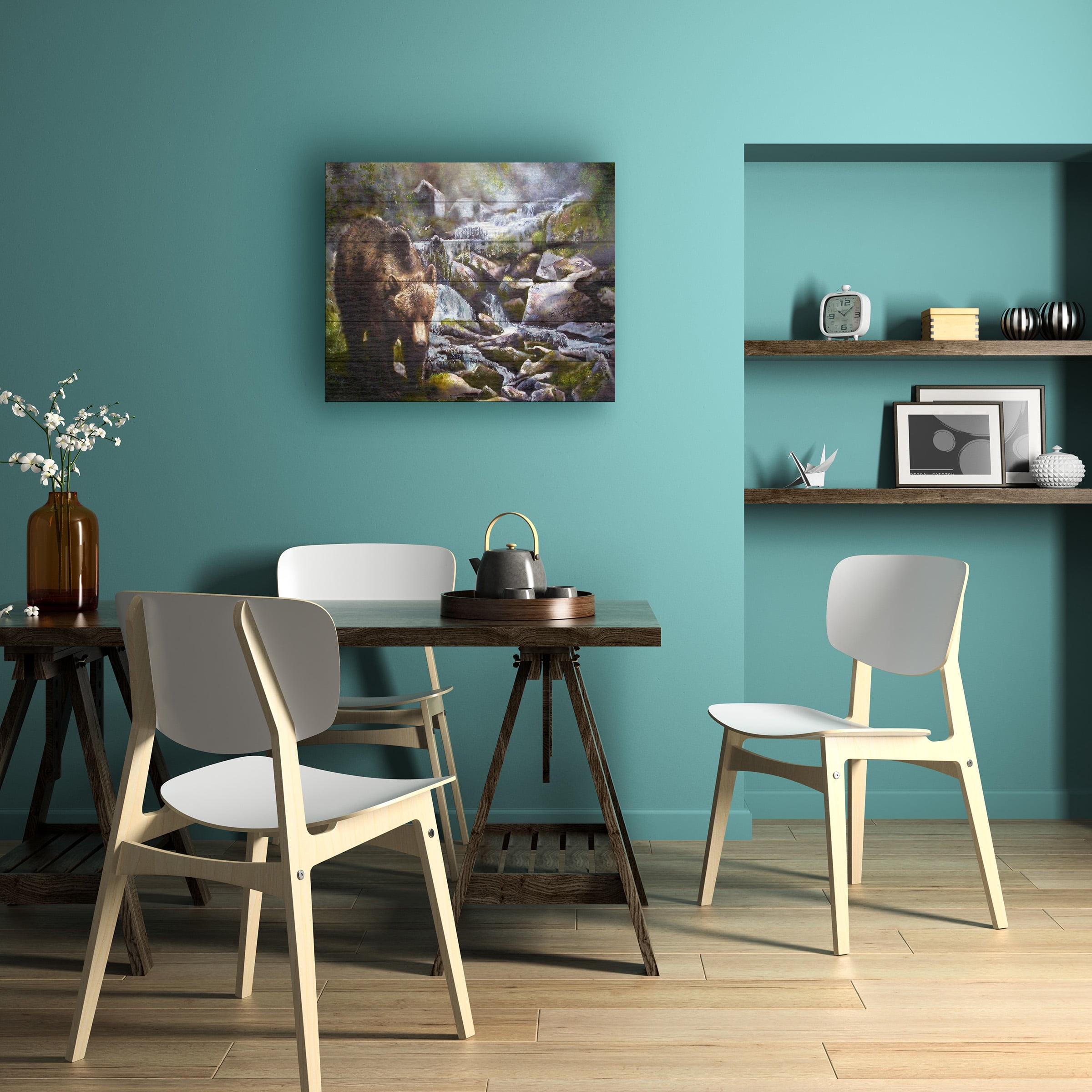 Murray Henderson Fine Art 'Bear 2' Wood Slat Art 18x22
