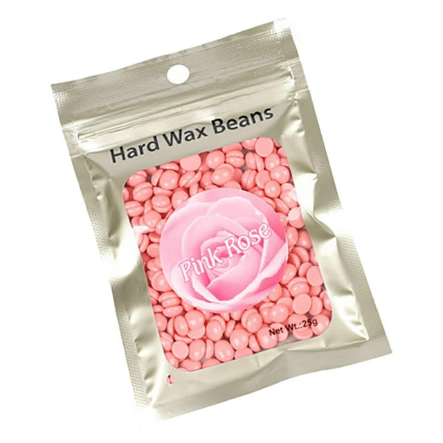 de Cera Dura, 25G, Depilación de Axilas, Suave, Película Caliente Depilatoria Pellet de Cera para Línea de Bikini Cuerpo Hombres Uni , Rosado Salvador Granos de cera dura