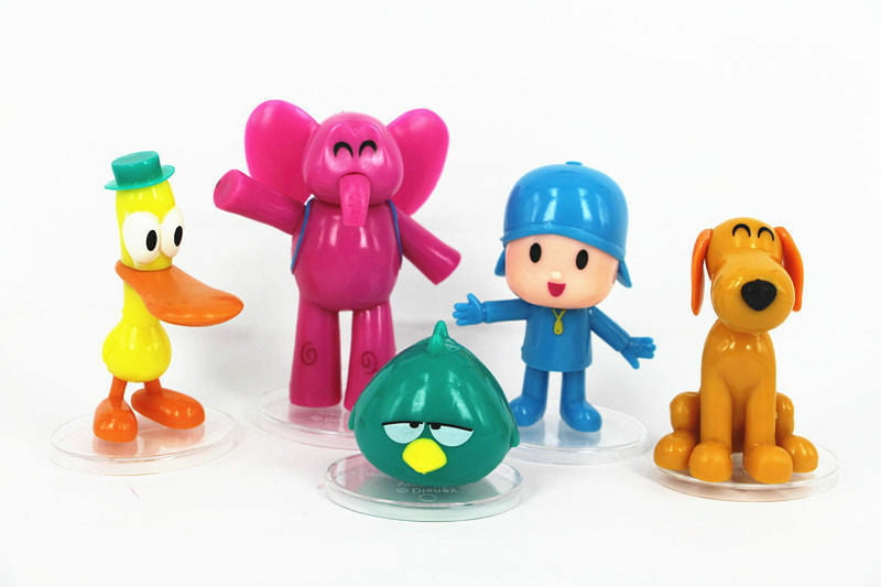 Set of 5 PCS Figures Pocoyo Inspired Toys Zinkia Doll PVC Action Figures. Perfect for Party Favor, Gift, Topper, Birthday Party!
