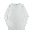 thumbnail image 1 of Suéter tipo jersey de cuello en V de punto para estudiantes, estilo universitario, para hombres y mujeres, JK, 1 of 6