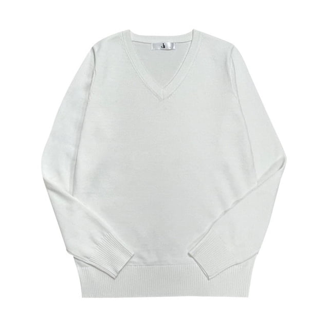 Suéter tipo jersey de cuello en V de punto para estudiantes, estilo universitario, para hombres y mujeres, JK