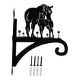 thumbnail image 2 of Montaje de montaje en la pared colgador de planta gancho decorativo silueta animal múltiple colgilla de colgilla de colgante para cabaña para caballo, 2 of 8